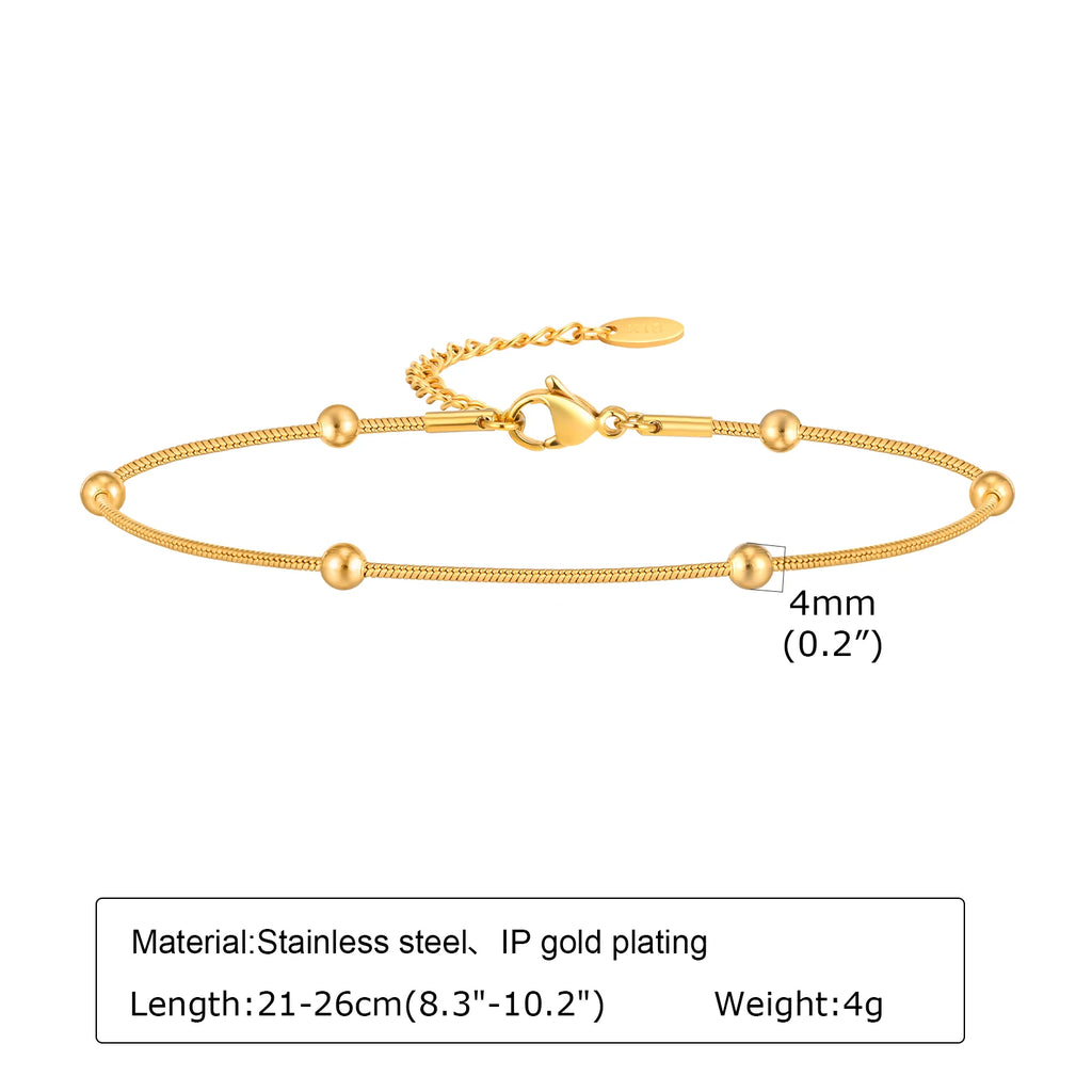 Gold-Plated Stainless-Steel Lucky Blue Evil Eye Anklet - Choose Your Style