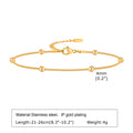 Gold-Plated Stainless-Steel Lucky Blue Evil Eye Anklet - Choose Your Style