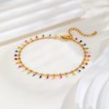 Colorful Bohemia Anklet Gold-Plated Stainless-Steel