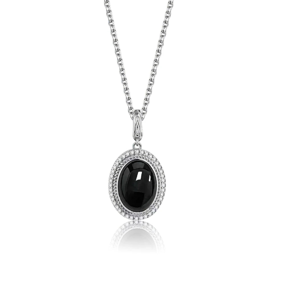 925 Sterling Silver Natural Moonstone Pendant & Earrings Set