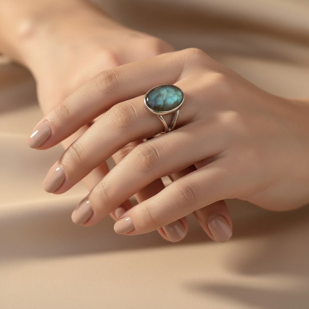 925 Sterling Silver Ring Natural Gemstone Ring