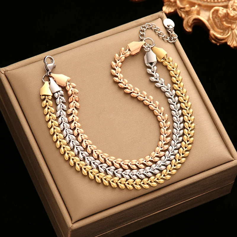 Choice of 18K Gold Plated Stainless Steel Thick Cuban Chain Bracelets - Bold, Statement