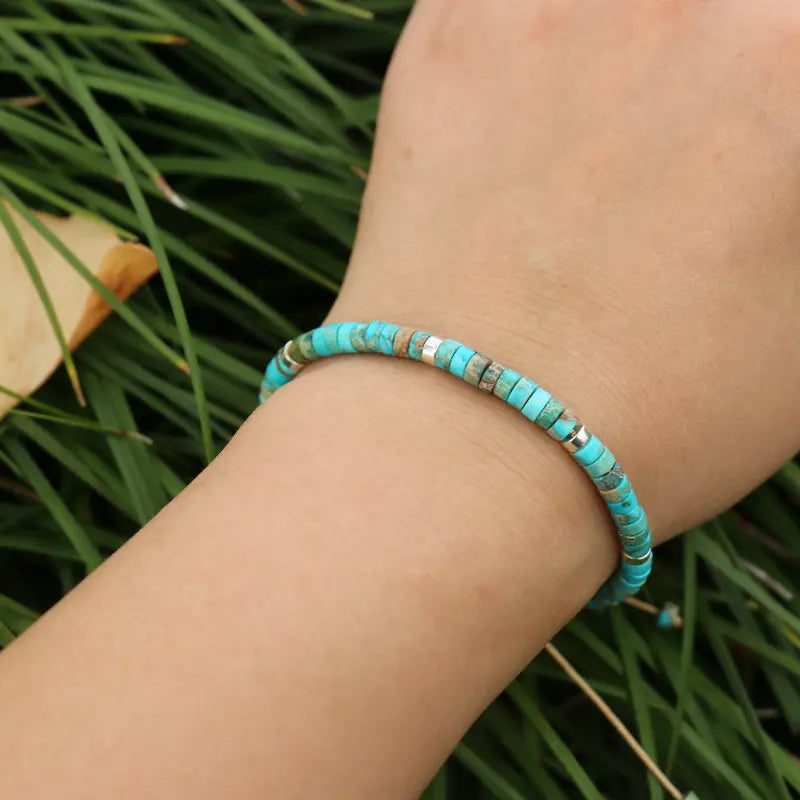 Natural Stone Beads Adjustable Rope Bracelet - Large Selection