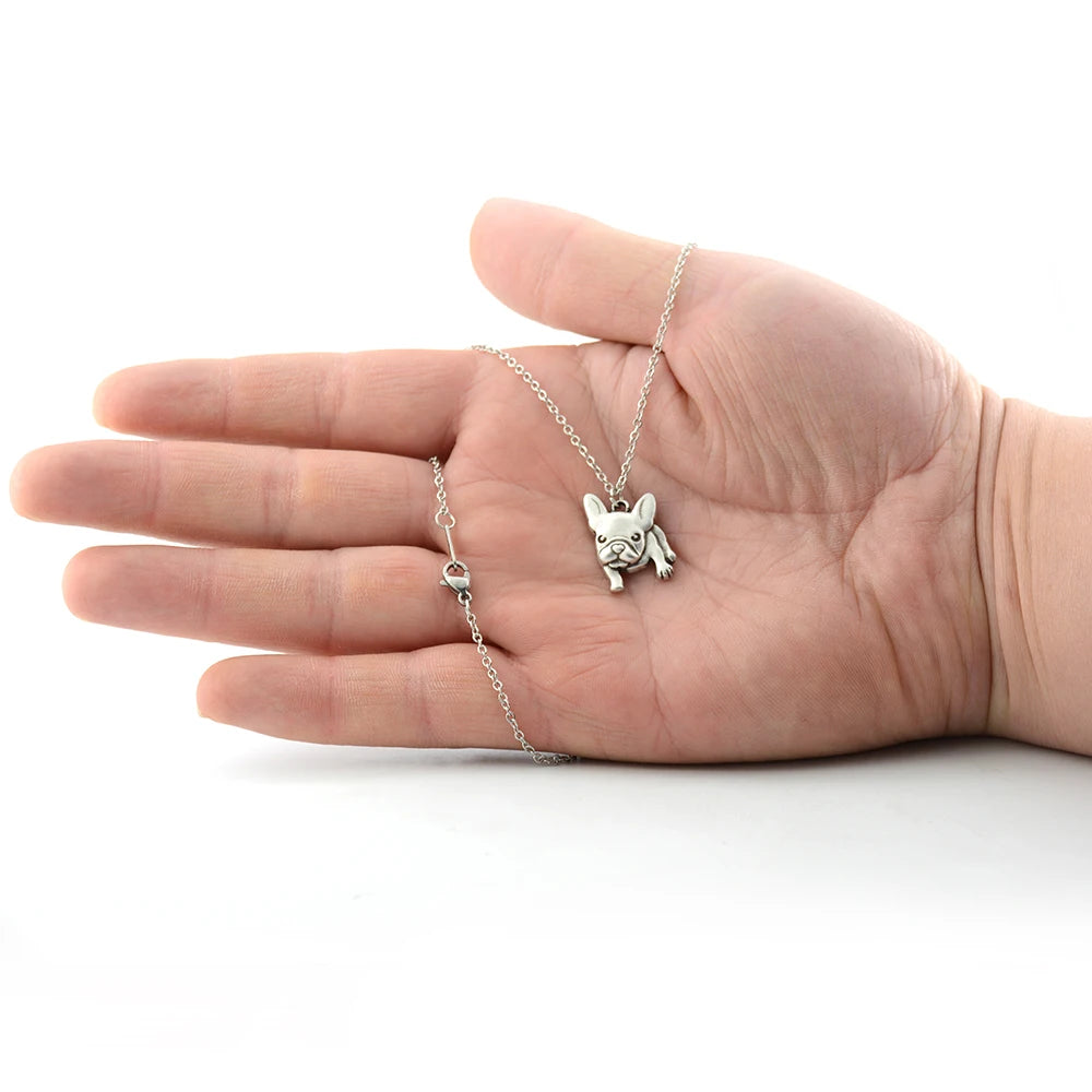 Stainless Steel French Bulldog Dog Pendant Necklace Pendant