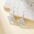 Celtic Knot Zircon Stainless Steel Drop Earrings