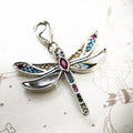 925 Sterling Silver Dragonfly Multicolor Charm Bracelet