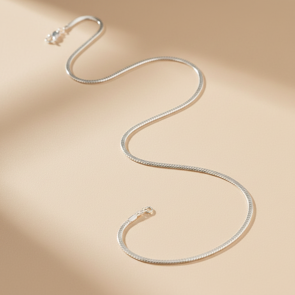 3mm Snake Chain Necklace in 925 Sterling Silver
